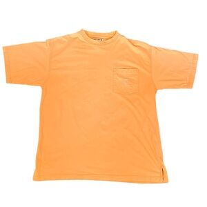 Vintage Island Republic Men’s Shirt X-Large Orange Cotton Short Sleeve
